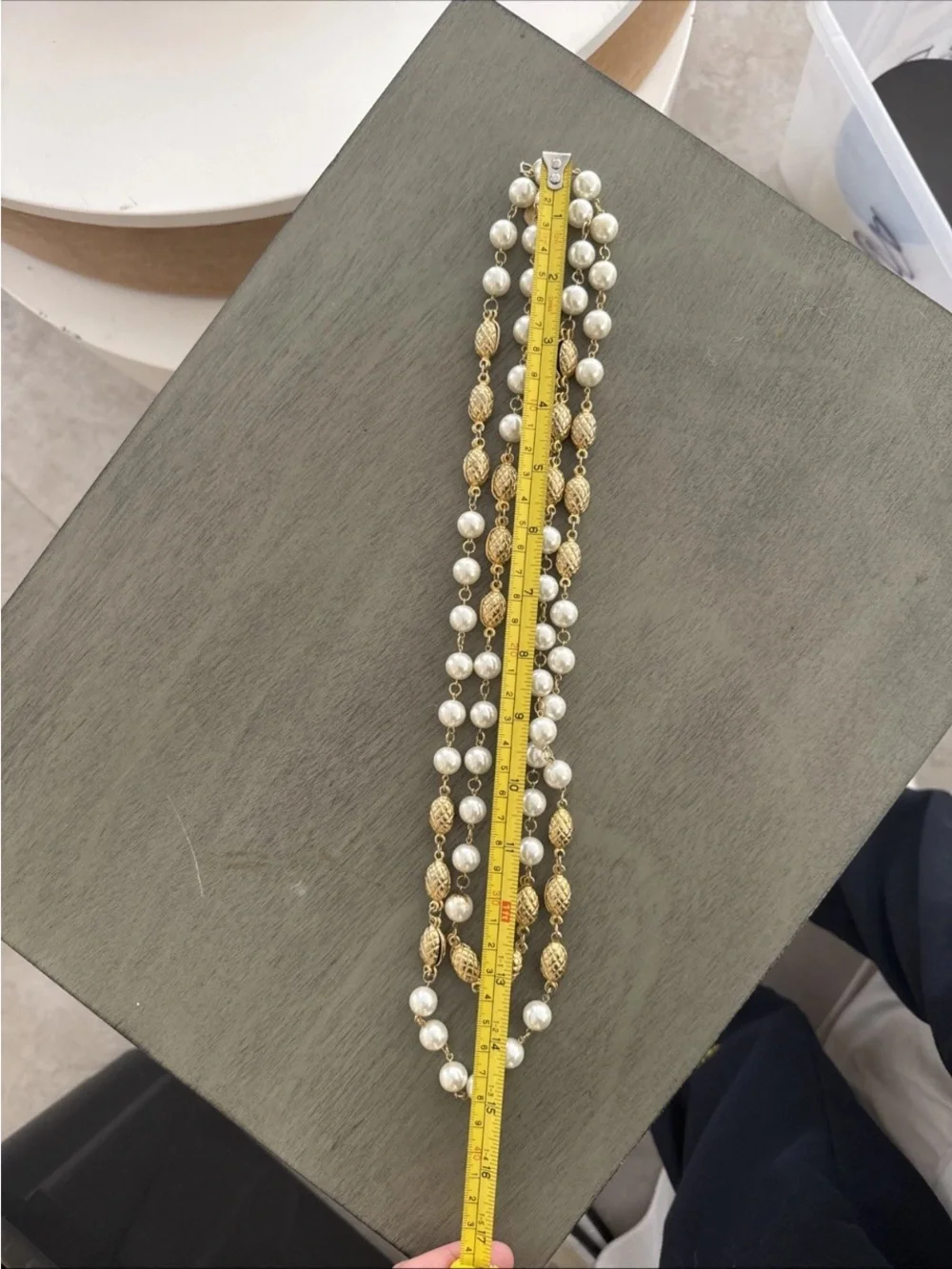 Chanel Gold  and White Vintage Pearl Necklace - Timeless Layered Style